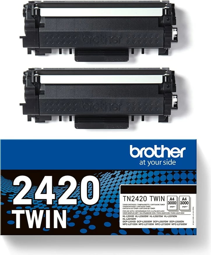 Toner Brother TN-2420TWIN, 3000 faqe, 2 copë