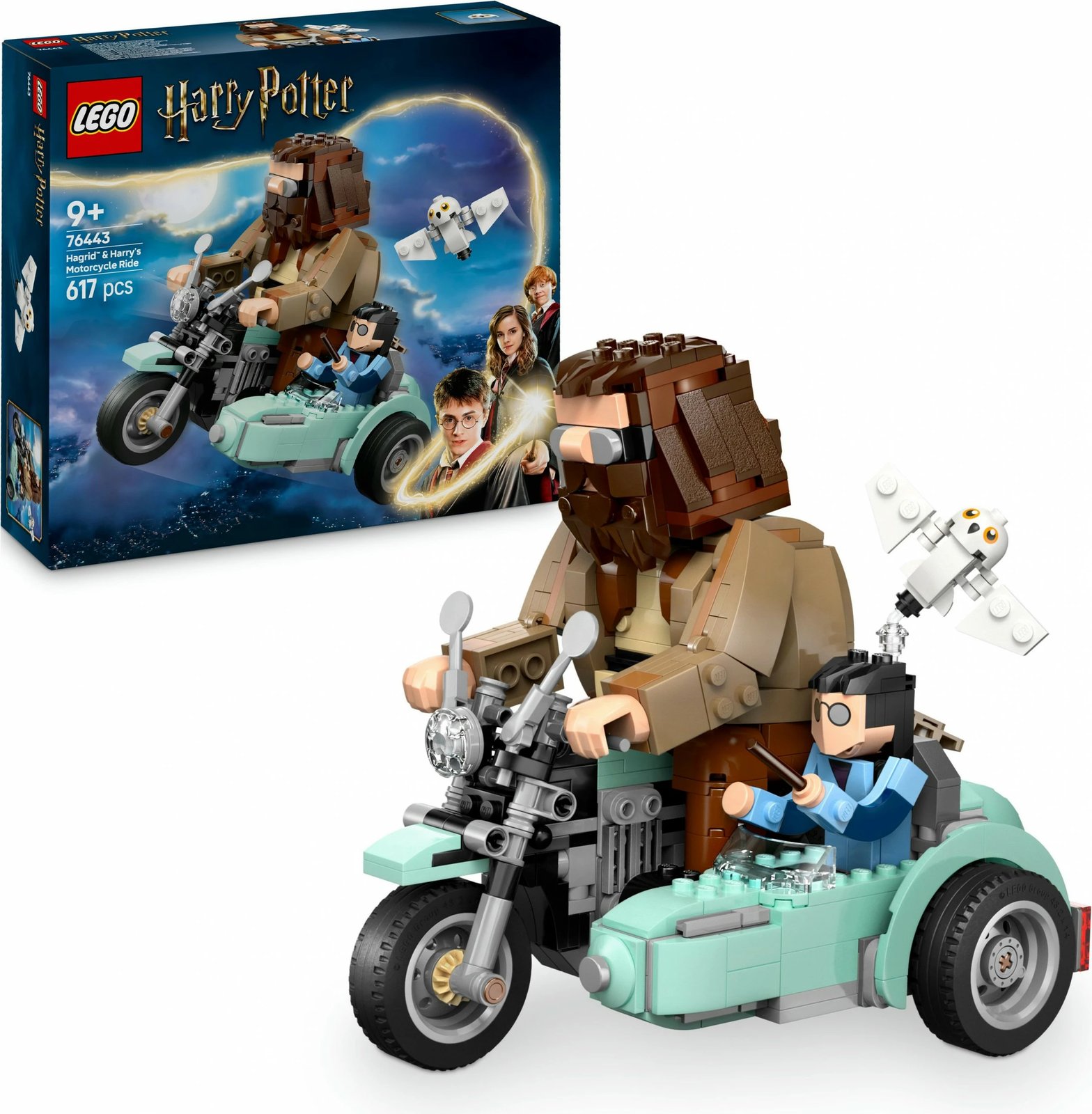 Set ndërtimi LEGO Hagrid & Harry's Motorcycle Ride, 617 pjesë, shumëngjyrësh