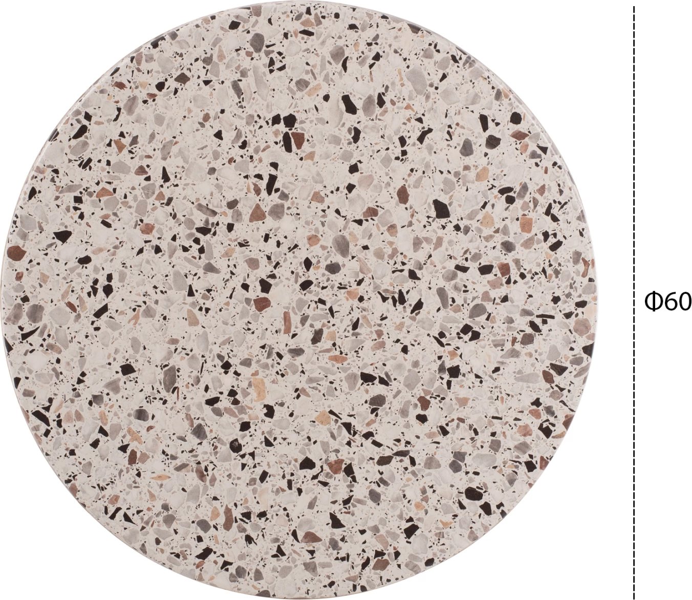 Sipërfaqe Tavoline rrethore, Terrazzo 5766 FH5227.16, Werzalit