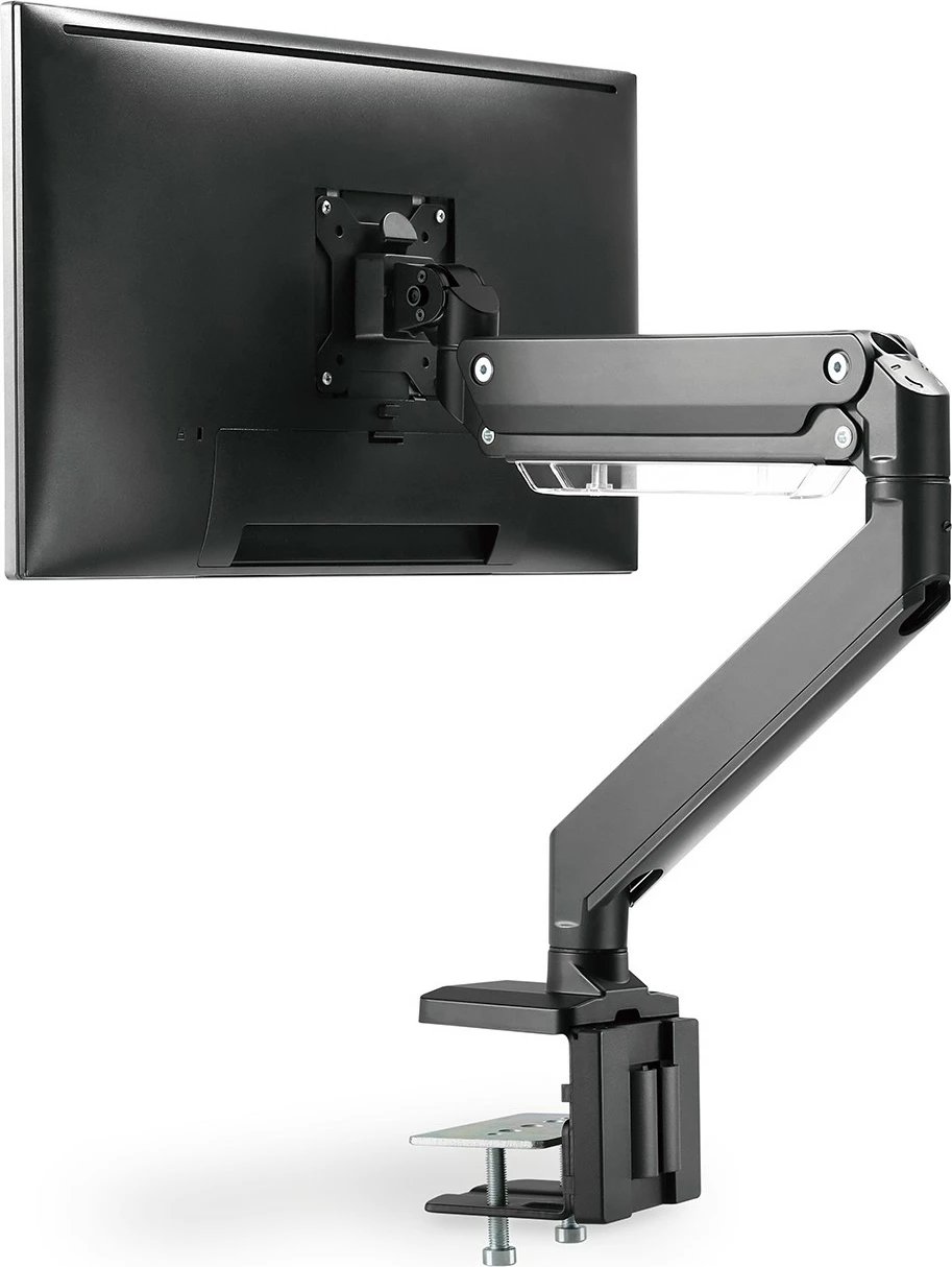 Mbajtës monitori Digitus Universal, Gas Spring dhe Clamp Mount, 75 x 75 mm, 100 x 100 mm, -45 - 45°, -90 - 90°, 360°, i zi