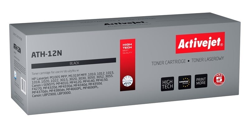 Toner zëvendësues Activejet ATH-12N për printer HP, i zi