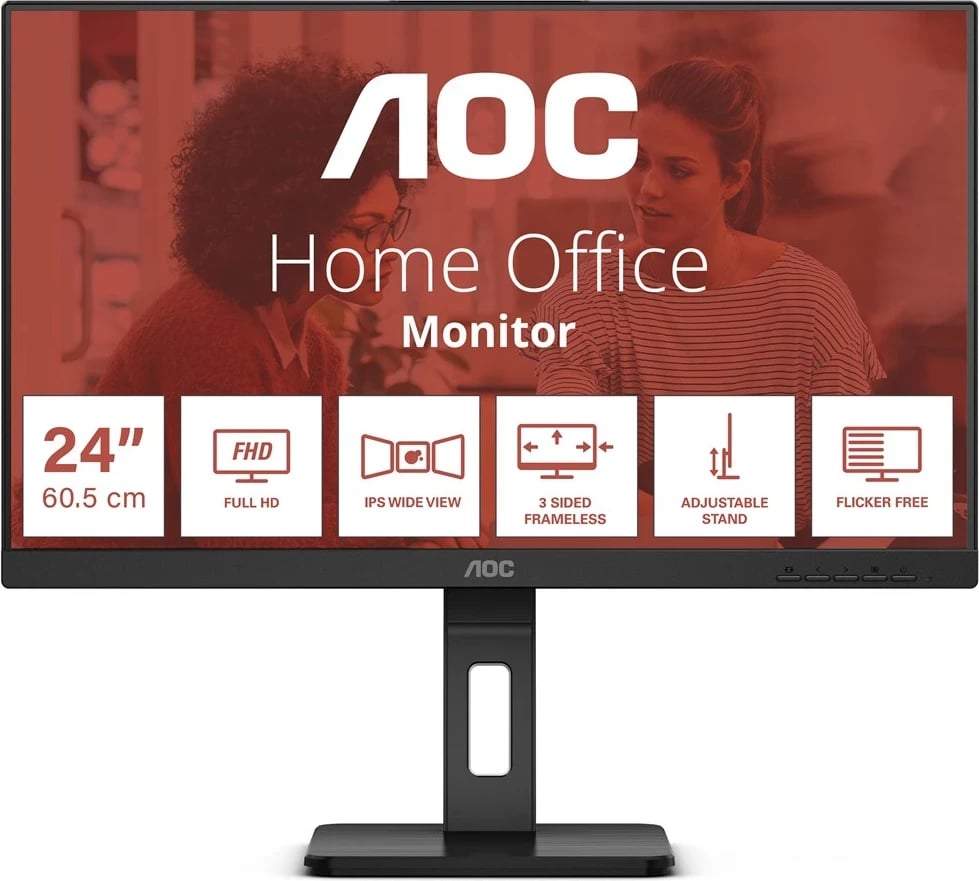 Monitori AOC E3 24E3QAF, 61 cm (24'), 1920 x 1080 piksel, i zi