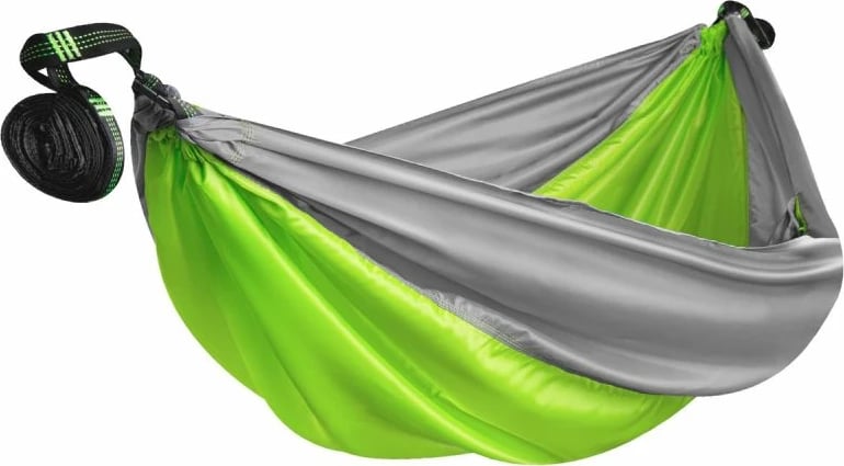 Hammock turistik Spokey Air Rocker, ultralight, për meshkuj dhe femra, jeshil dhe gri