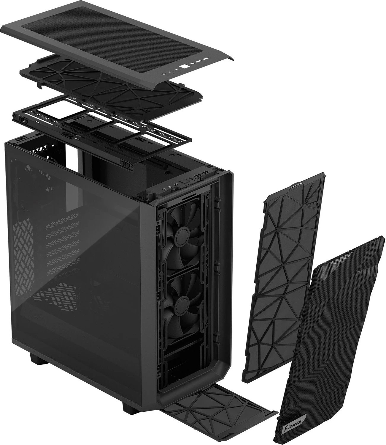 Kasë Fractal Design Meshify 2 Compact, Midi Tower, gri