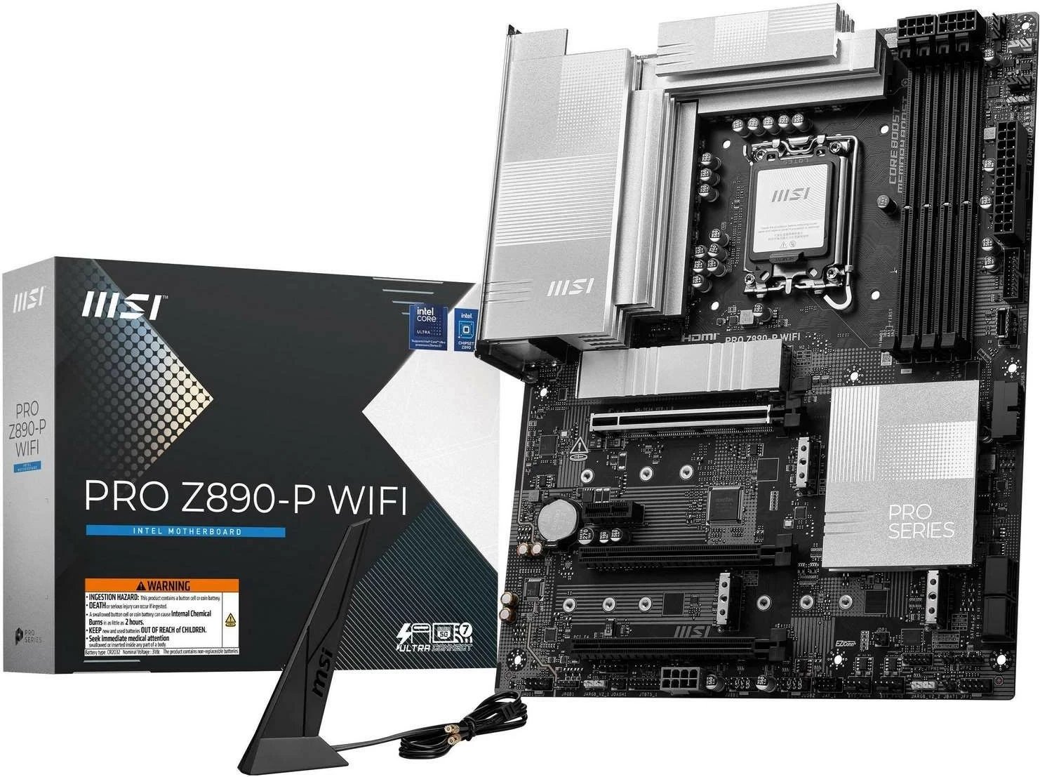 Pllakë amë MSI PRO Z890-P WIFI, Socket 1851, Chipset Intel Z890, DDR5, e bardhë