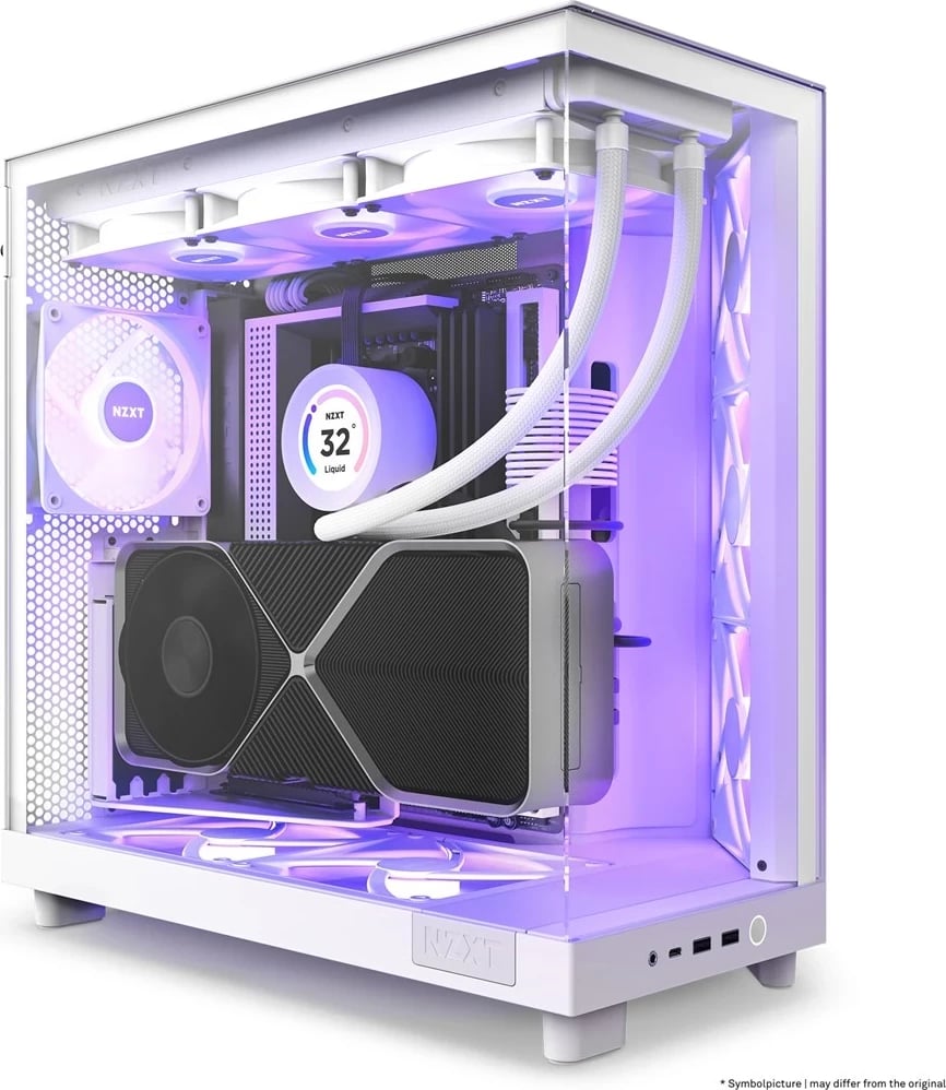 Kasë NZXT H6 Air Flow Midi Tower, e bardhë