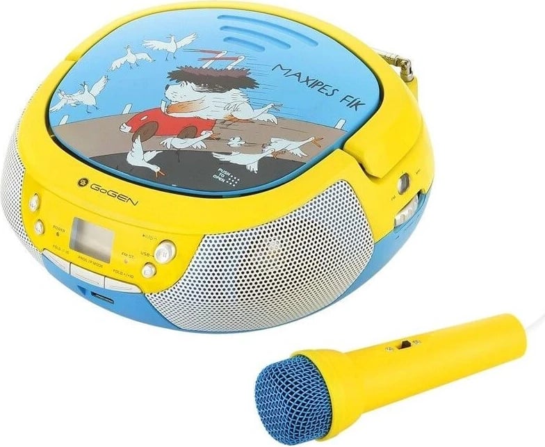 Radio Portativ GoGEN Maxipes Fik, me lexues CD dhe USB, ngjyrë blu-verdhë