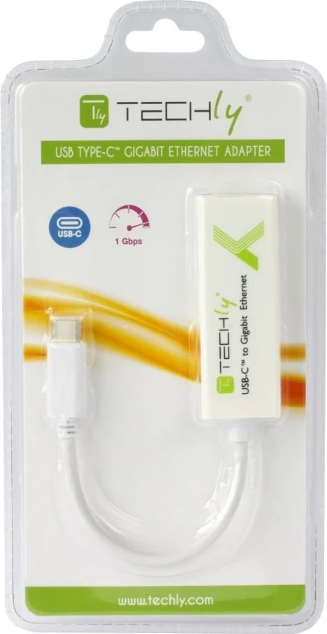 Kartë Rrjeti Gigabit Techly 020379 - Adapter nga USB-C 3.1 në RJ45