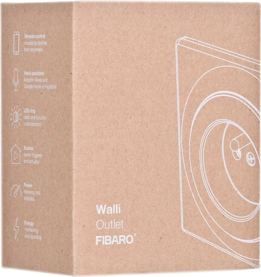 Prizë e zgjuar FIBARO Walli Type E, e bardhë