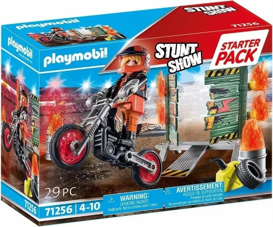 Set lodrash Playmobil Stuntshow 71256, me mur zjarri