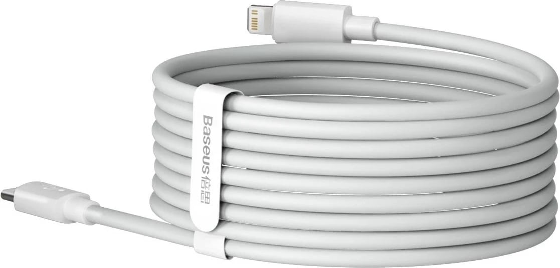 Kabllo Baseus Simple Wisdom USB-C, 20W, 1.5m, e bardhë 