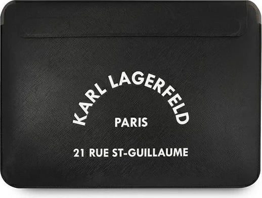 Mbështjellës laptopi Karl Lagerfeld Saffiano Sleeve 16", i zi