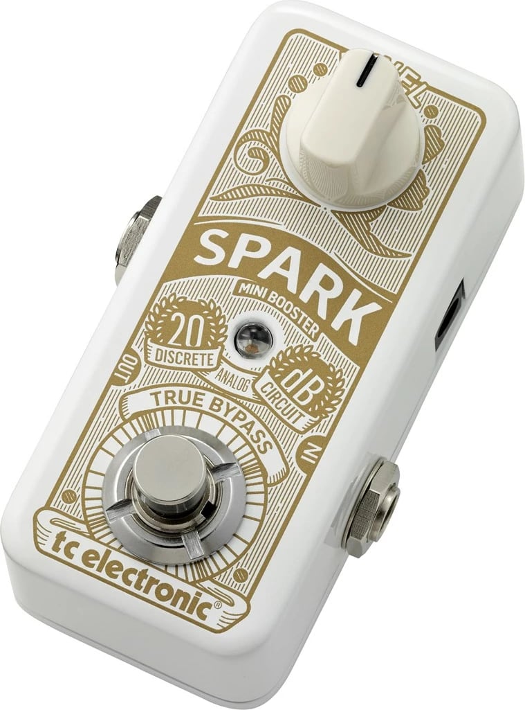 Pedal efektash TC Electronic Spark Mini, për kitarë, Beige