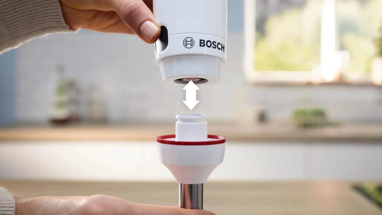 Blenderi Bosch Serie 4 MSM4W210, 0.6 L, 600 W, i Zi dhe i Bardhë