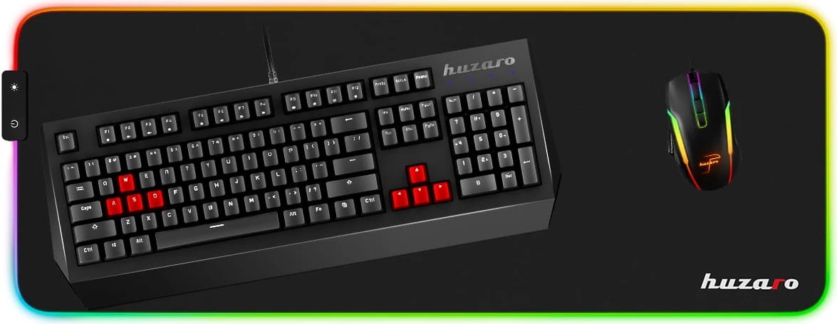 MOUSEPAD GAMING HUZARO HZ-MOUSEPAD RGB | 80X30MM I ZI