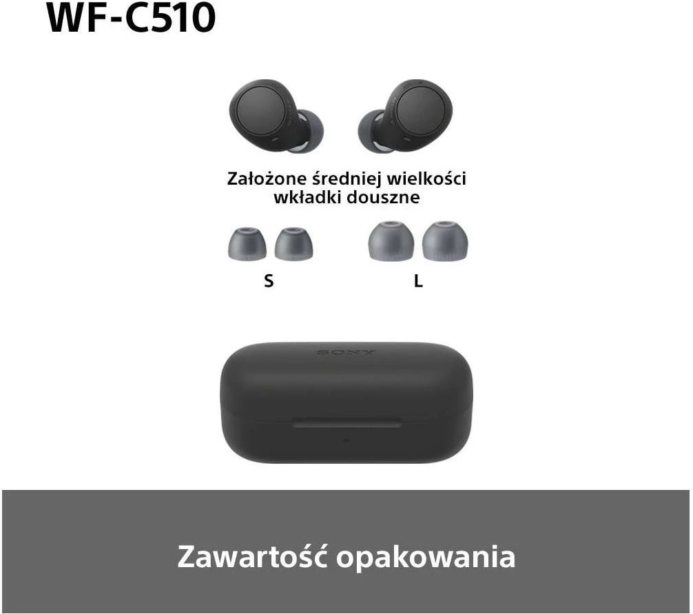 Kufje Sony WF-C510, True Wireless, Bluetooth 5.3, të zeza