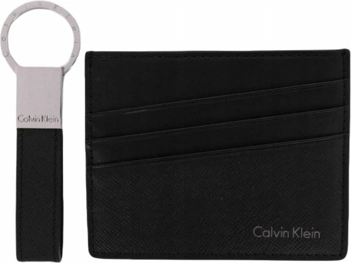 Rrip çelësash dhe mbajtëse kartash Calvin Klein, unisex, të zezë