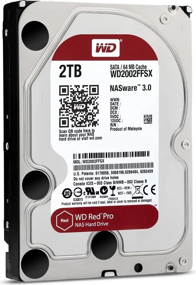 Disk Western Digital Red Pro 3.5'', 2TB, Serial ATA III