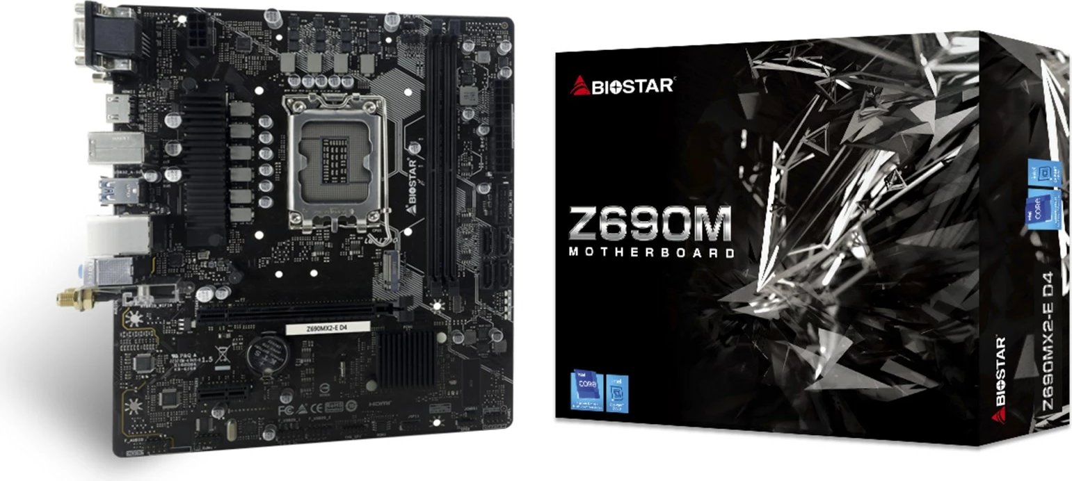 Pllakë amë Biostar Z690MX2-E D4, Intel Z690, LGA 1700, micro ATX