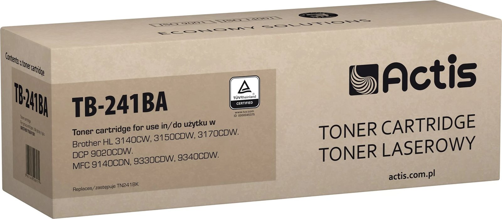 Toner zëvendësues Actis TB-241BA për printerët Brother 