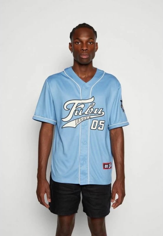 Fanellë Baseball Fubu Varsity për Meshkuj, Blu