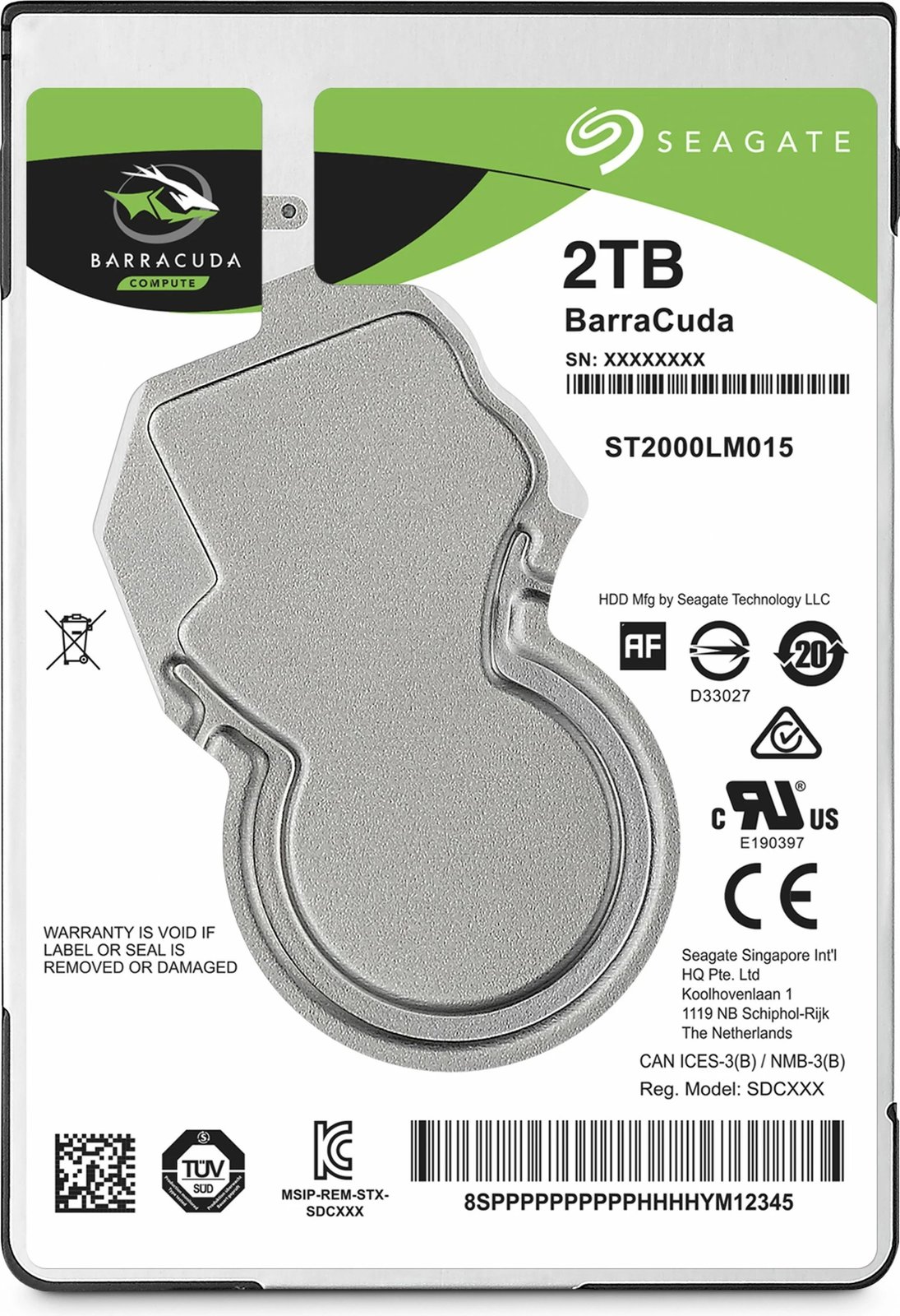 Hard disk Seagate Barracuda 2.5", 2 TB, 5400 RPM, 128 MB