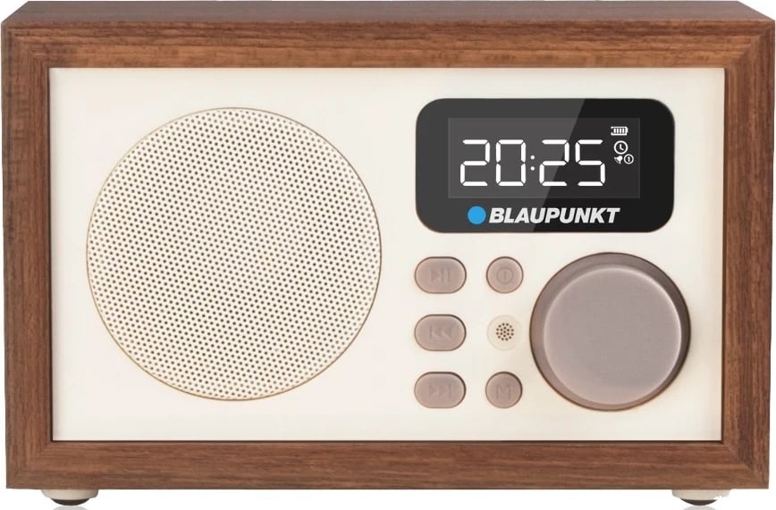 Radio me orë alarmi Blaupunkt HR5BR, me lexues kartash Micro SD, e kaftë/bezhë