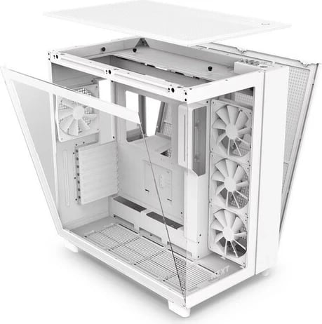 Kasë NZXT H9 Flow, Midi Tower, 4 x 120mm fan, e bardhë