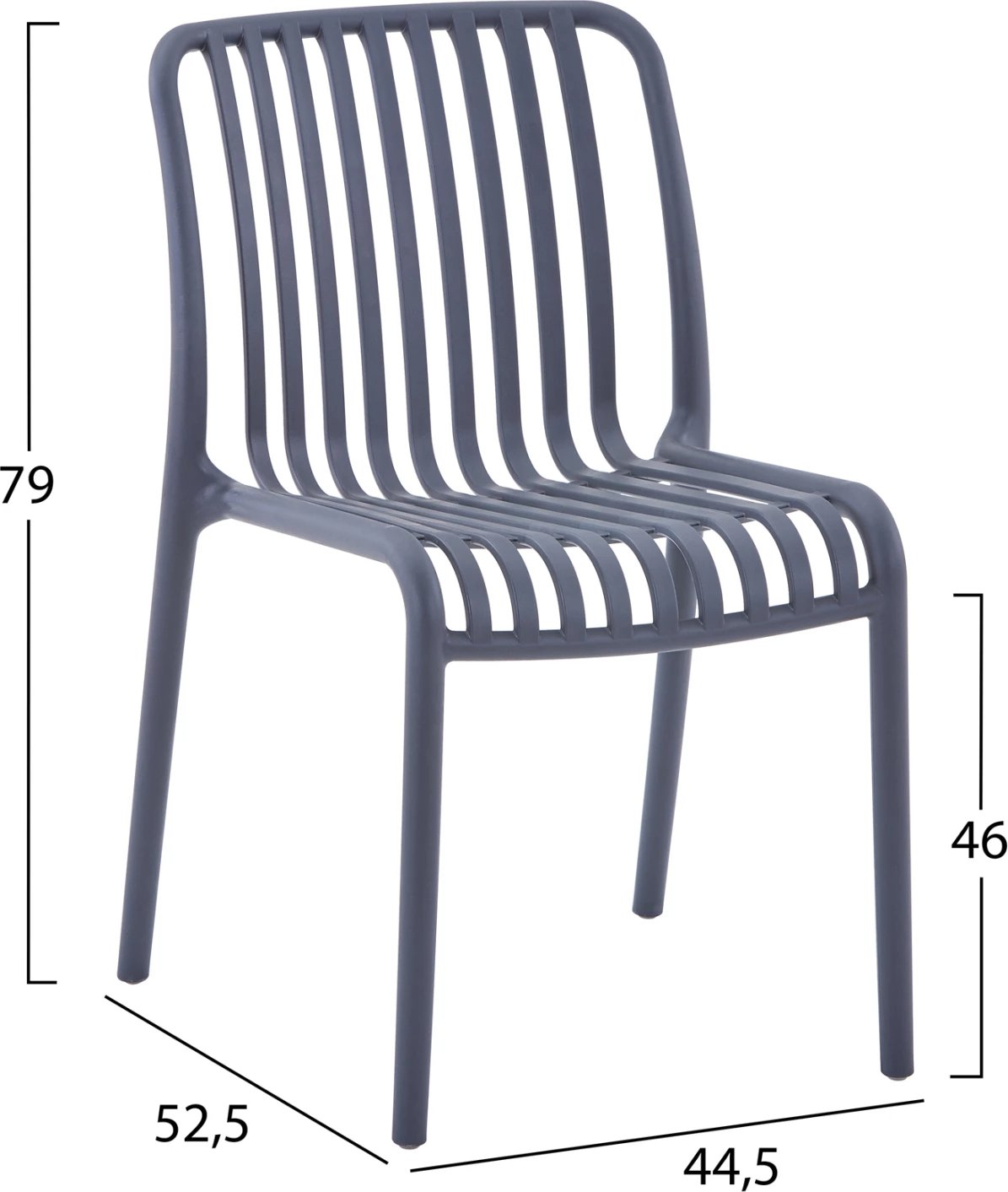 Karrige për jashtë CONVEE FH6104.03 polipropileni ngjyrë gri 48x56x79H cm