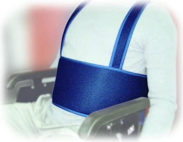 Rrip stabilizues për karrocë ASTON, me lidhje abdominale (tipi 2), ngjyrë blu