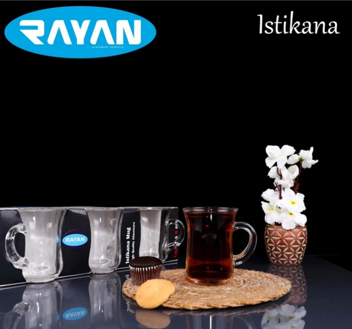 Set filxhanësh çaji Rayan, transparent