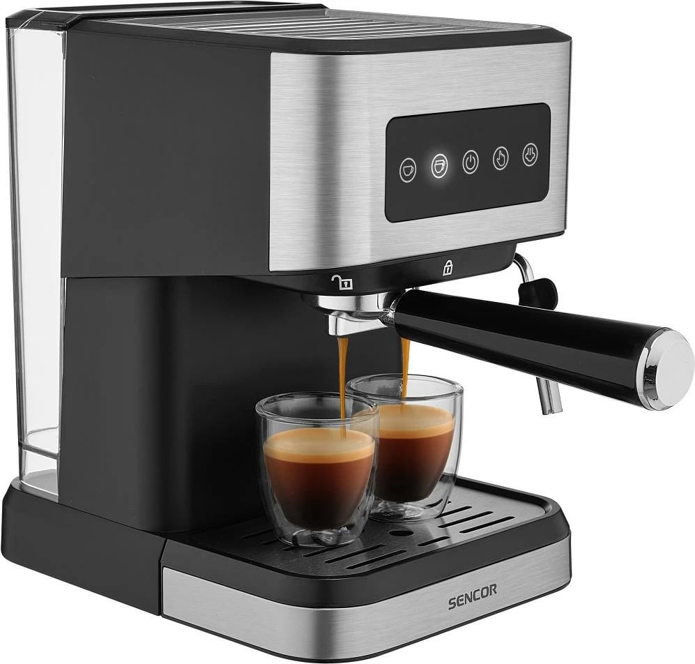 Aparat për kafe espresso Sencor SES 4020SS, i zi/argjend