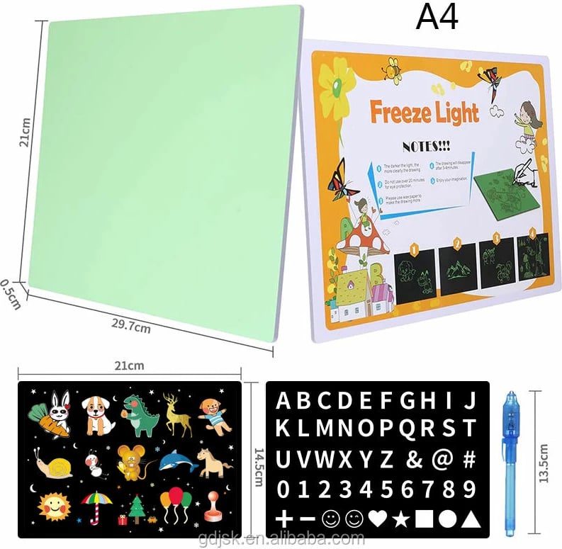 Tabelë e vizatimit Tech Time Fluorescent Drawing Board