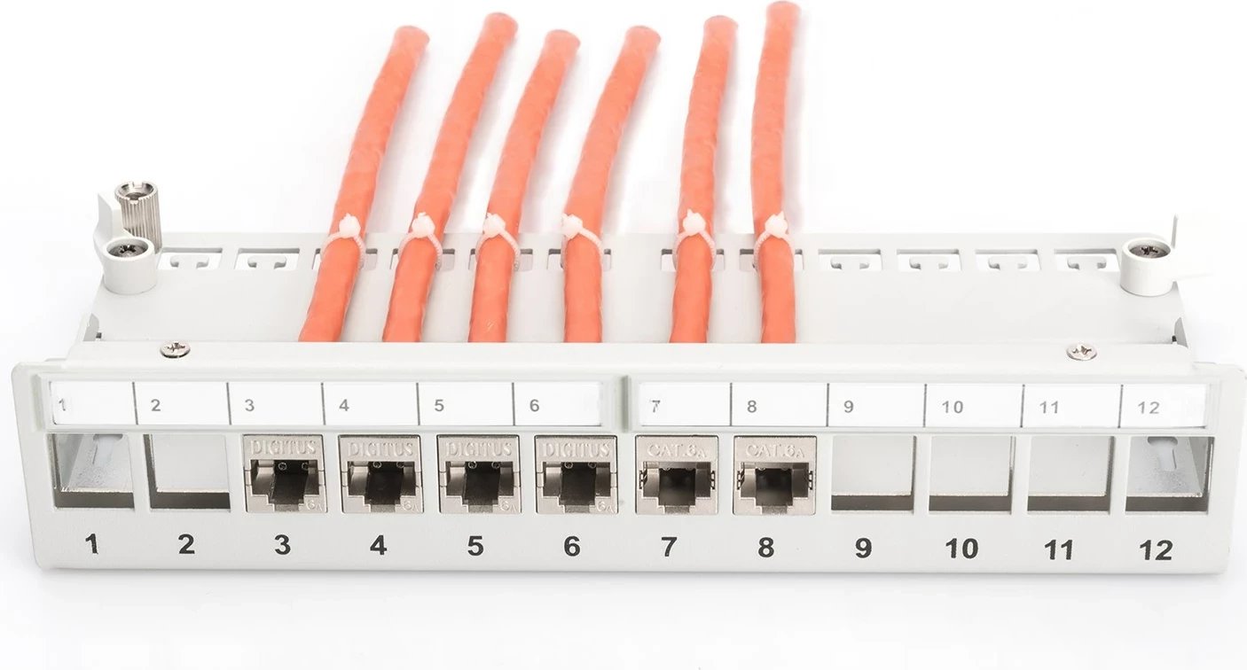 Panel patch DIGITUS DN-93706, RJ-45, Gri