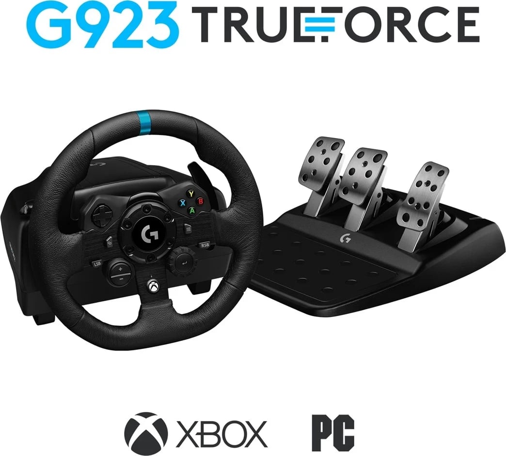 Rrotë garash dhe pedale Logitech G G923 për Xbox dhe PC