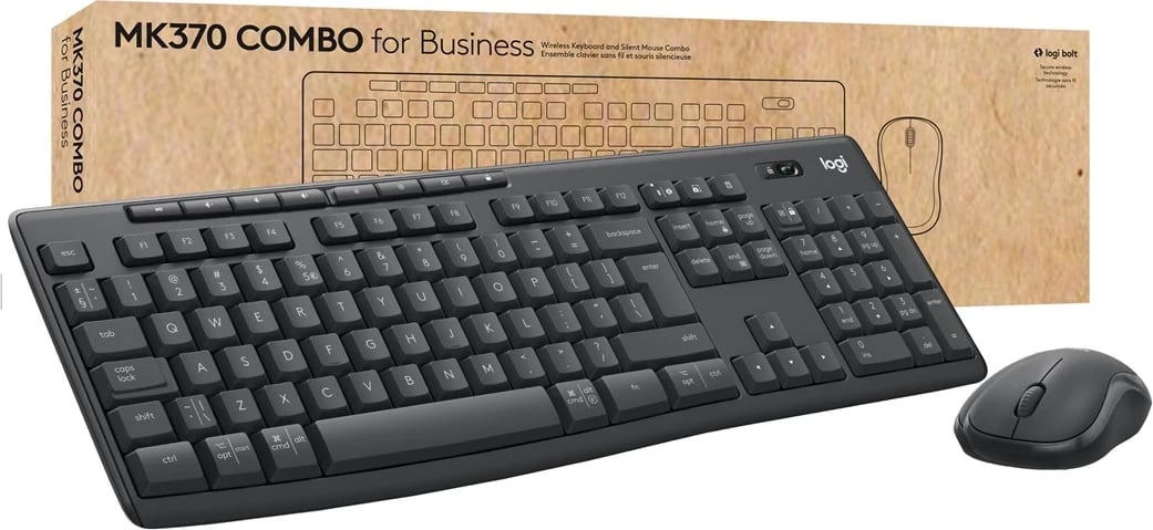 Kombo maus dhe tastierë Logitech MK370 për biznes, grafit