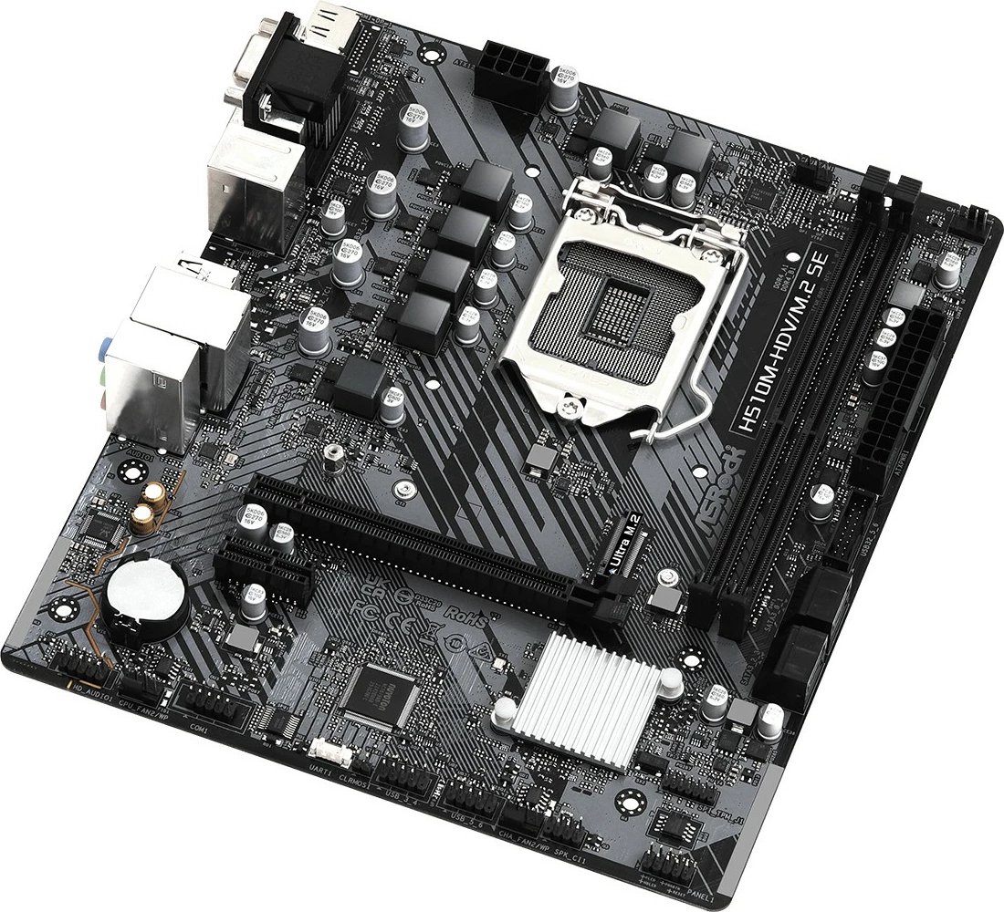 Pllakë amë ASRock H510M-HDV/M.2 SE, Intel, LGA 1200, DDR4-SDRAM, 64 GB, micro ATX