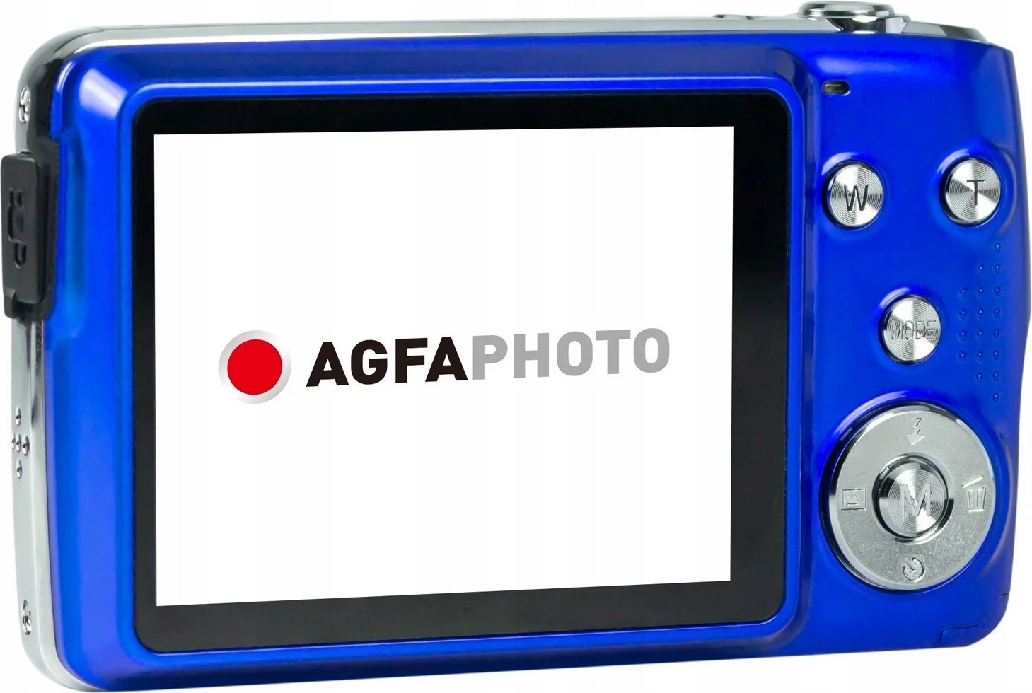 Kamera AgfaPhoto DC8200, blu me mbështjellës dhe kartë memorie 16GB