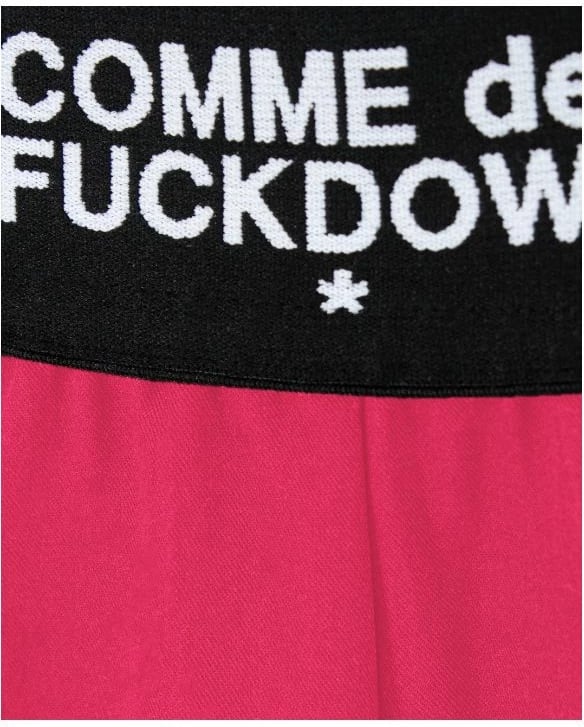 Pantallona satin për femra Comme Des Fuckdown, fuchsia