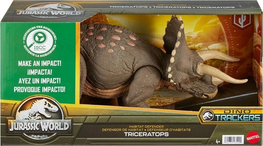 Figurë lodër MATTEL Jurassic World Habitat Defender Triceratops, Bronzi