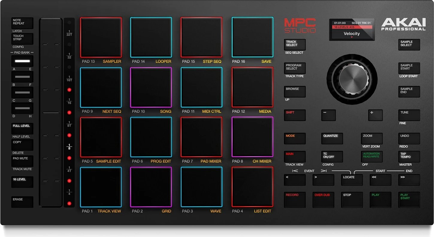 Stacioni i prodhimit muzikor AKAI MPC Studio II, MIDI USB, ngjyrë e zezë