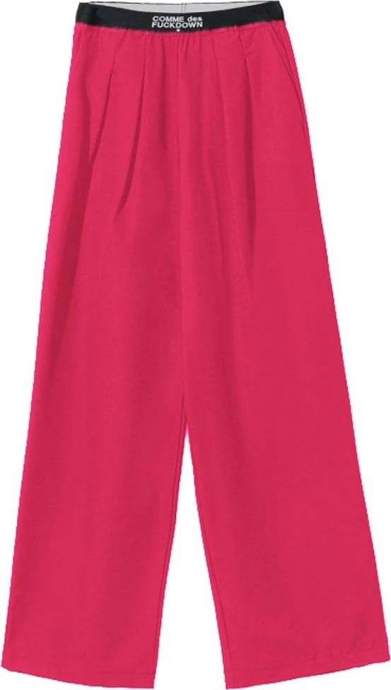 Pantallona satin për femra Comme Des Fuckdown, fuchsia