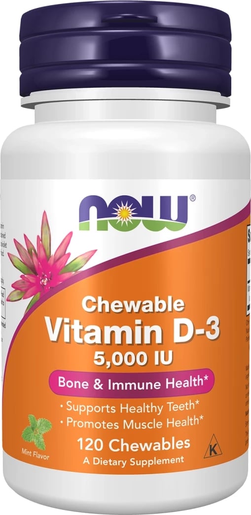 Chewable Vitamin D3 5,000 IU Mint, 120 gummies