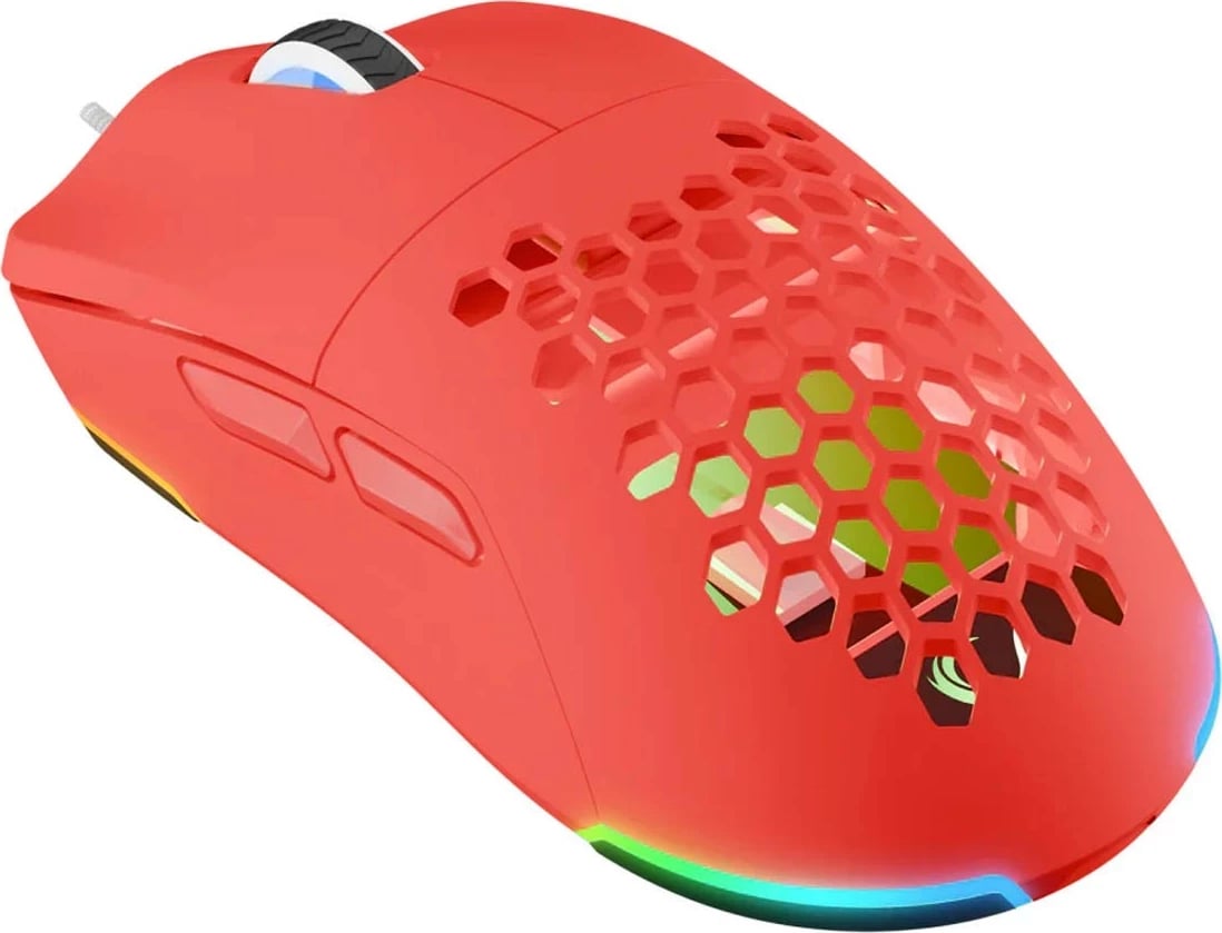 Maus gaming Rampage BLINK, USB, 12800 DPI, RGB, sensor optik, e kuqe