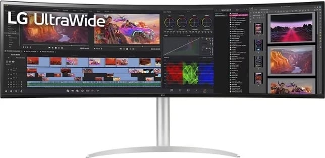 Monitor LG 49WQ95C-W, 49", 144Hz, i bardhë