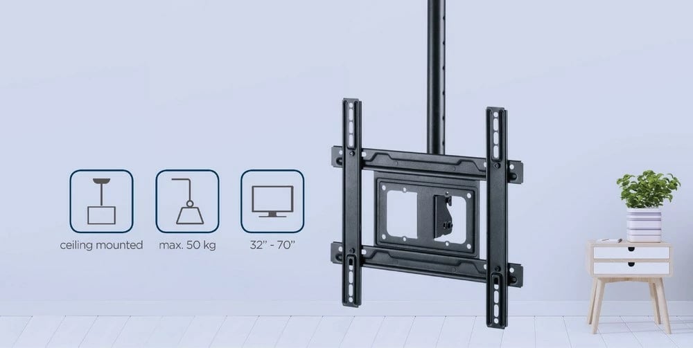 Mbajtës tavani për TV Gembird CM-70ST-01, 32" - 70", 50kg