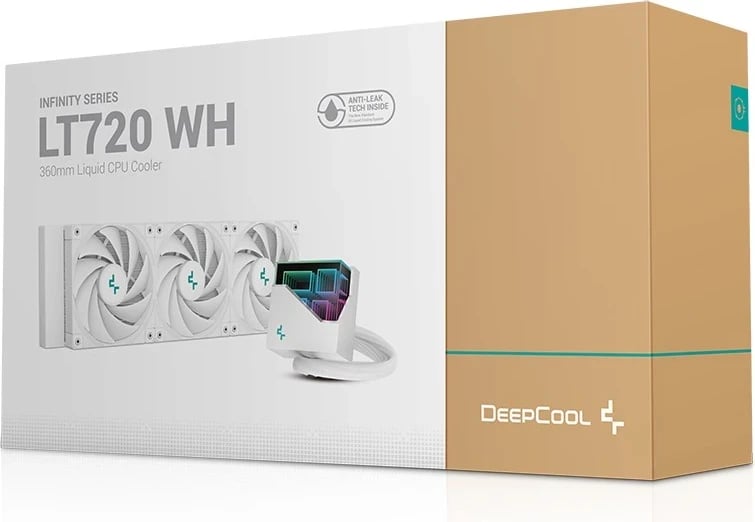 Ftohës i lëngshëm për procesorin DeepCool LT720 WH, 12 cm, i Bardhë