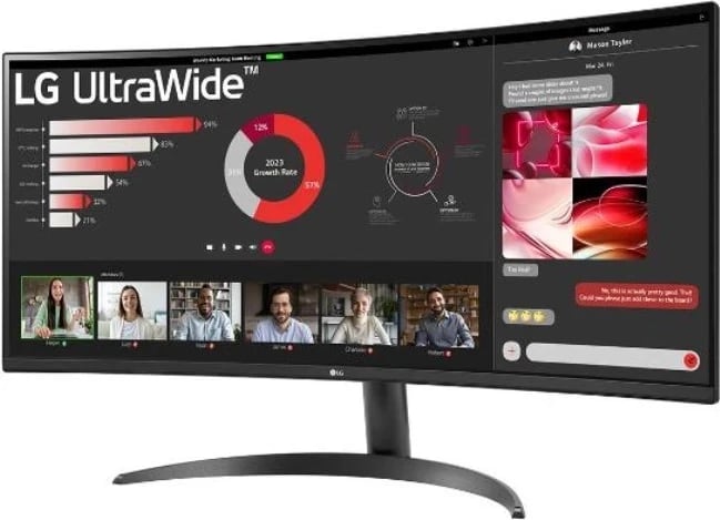 Monitor i lakuar LG 34WR50QC-B, 34", VA, UWQHD, 100 Hz, HDR, i zi