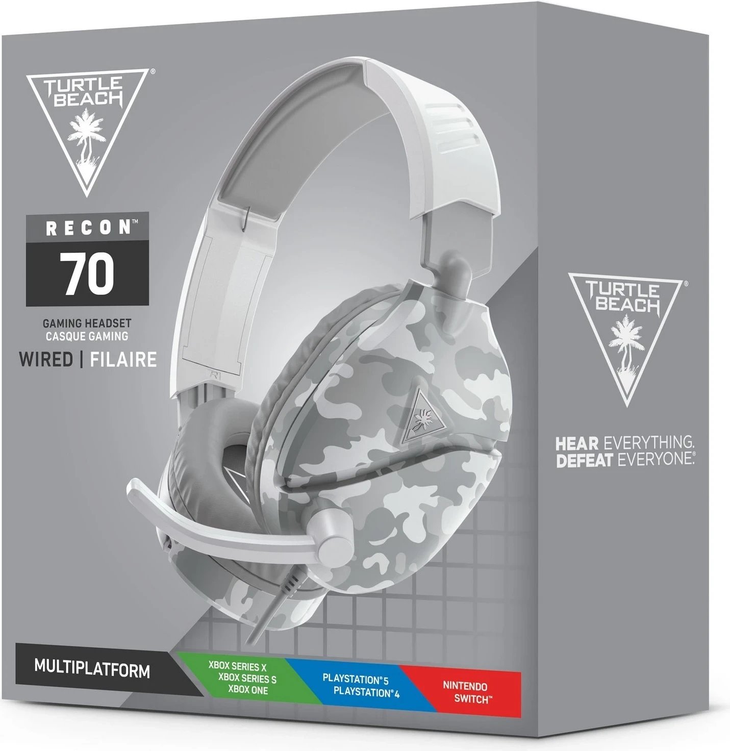 Kufje Turtle Beach, Recon 70 Artic Camo, të bardha/zezë