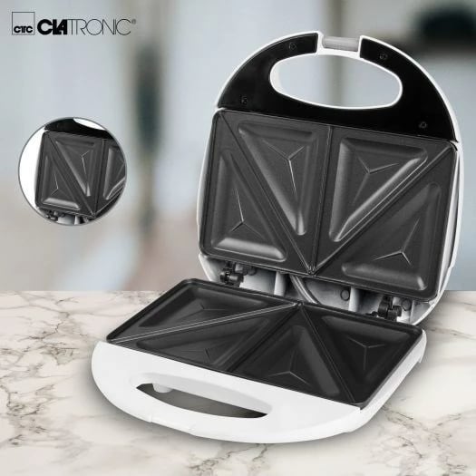 Sandwich maker Clatronic ST 3477, 750 W, Bardhë